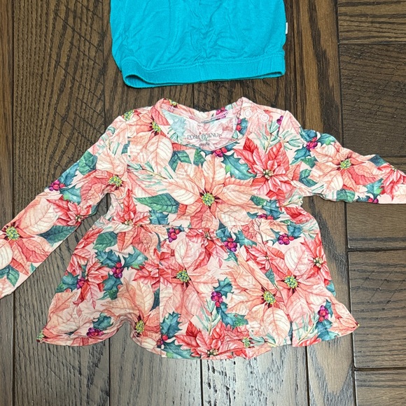 Posh Peanut Floral and Teal Kids Matching Set - Picture 9 of 11